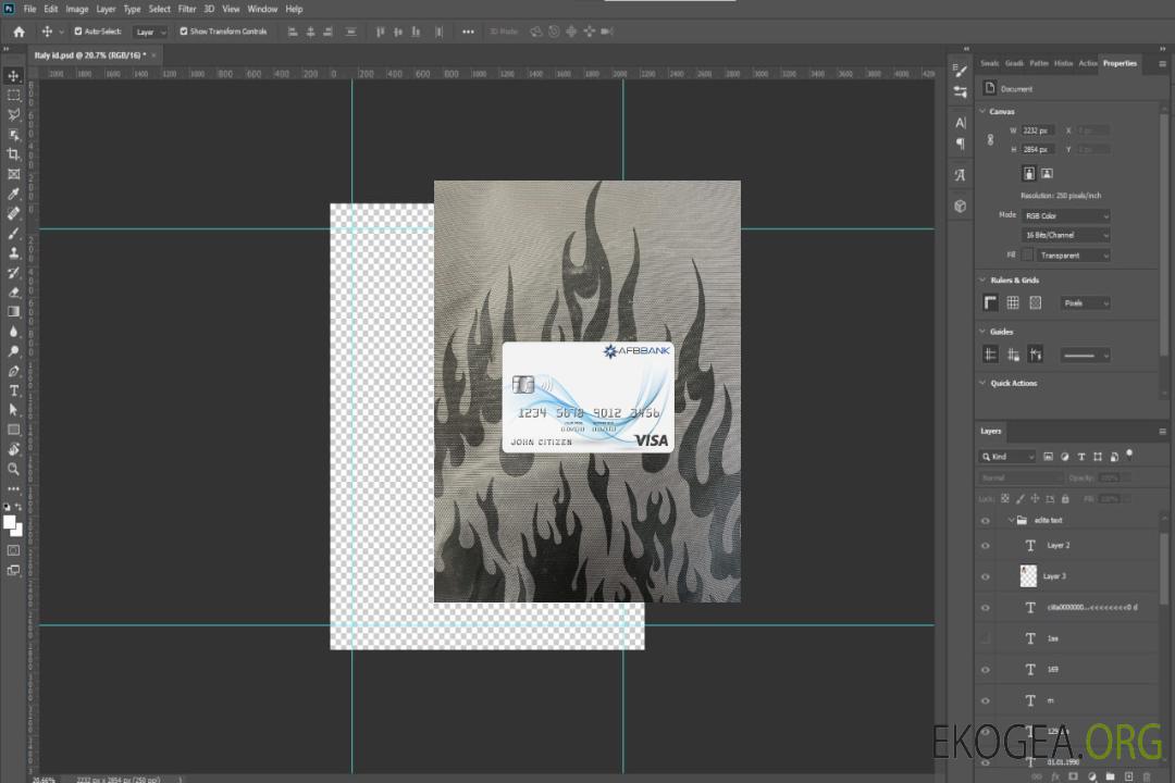 Photolook de la carte visa bancaire AFB de l'Azerbaïdjan avant template Photolook de la carte visa bancaire AFB de l'Azerbaïdjan avant template